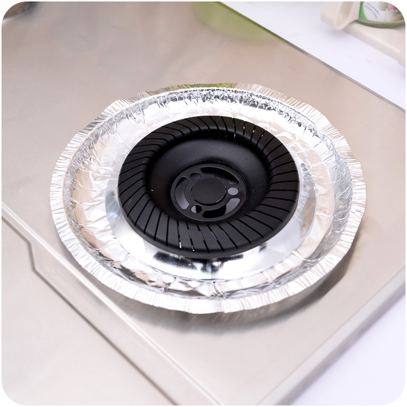 10pcs Aluminum Foil Gas Stove Cover Protector Liners Perfect Kitchen
